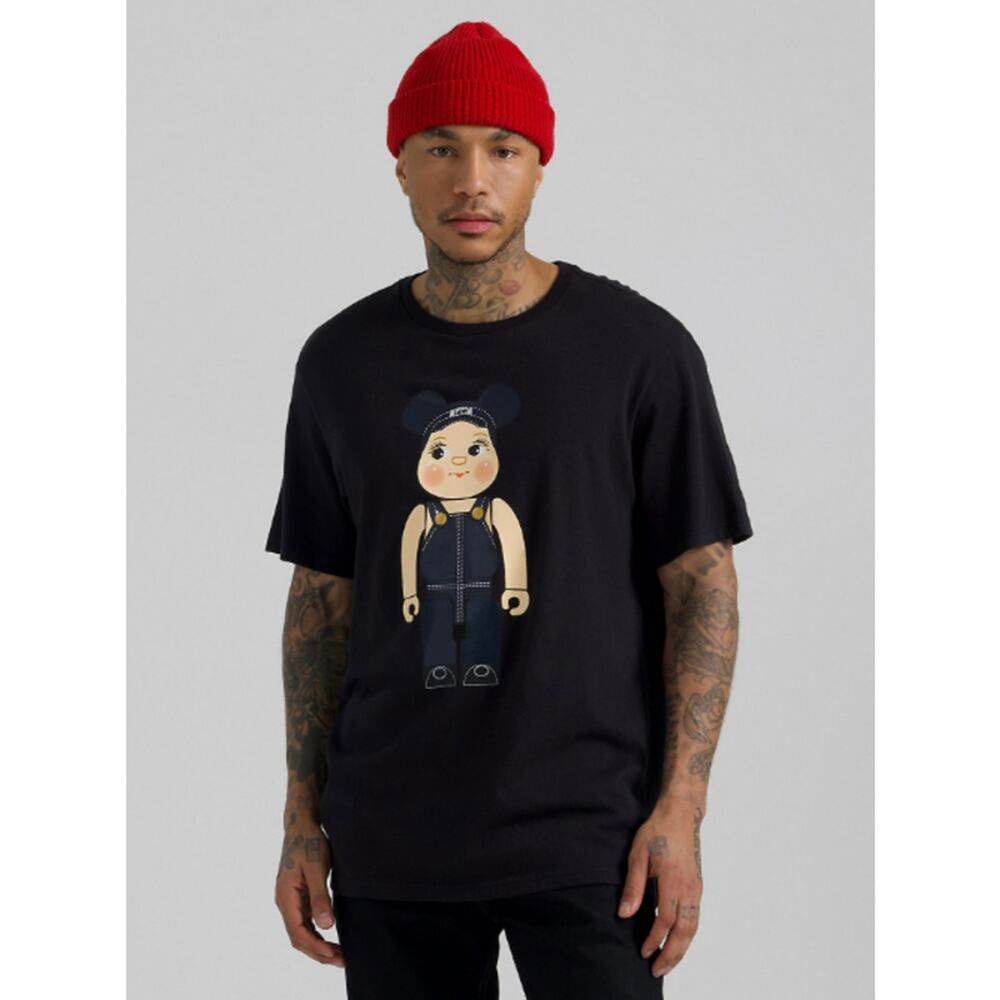 Lee Be@rbrick Men's XL T-Shirt Black Buddy Graphic Relaxed Crew Neck NWT BM20